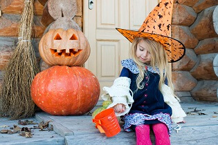 Little Girl Enjoying Halloween