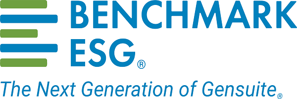 Green and blue Benchmark ESG logo
