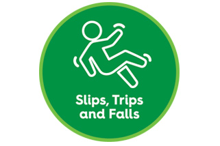 Slips, Trips and Falls Icon Graphic