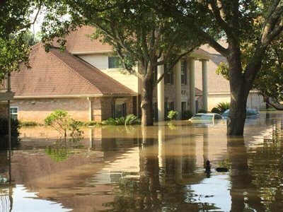 A Flooded Community in the Aftermath of a Hurricane